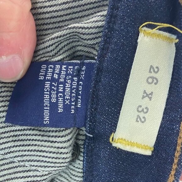 Madewell Skinny Skinny Blue Jeans 26 x 32 Stretch High Rise Casual Denim Dark - Picture 10 of 12